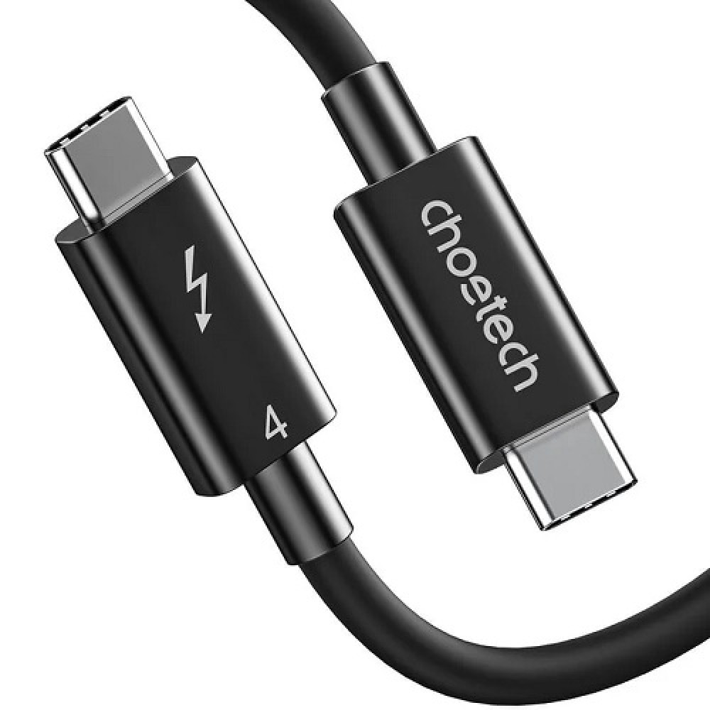 Cable CHOETECH Thunderbolt 4, USB-C to USB-C, 40Gbps, 100W, 20V/ 5A, 8K/ 60Hz, 0.8m